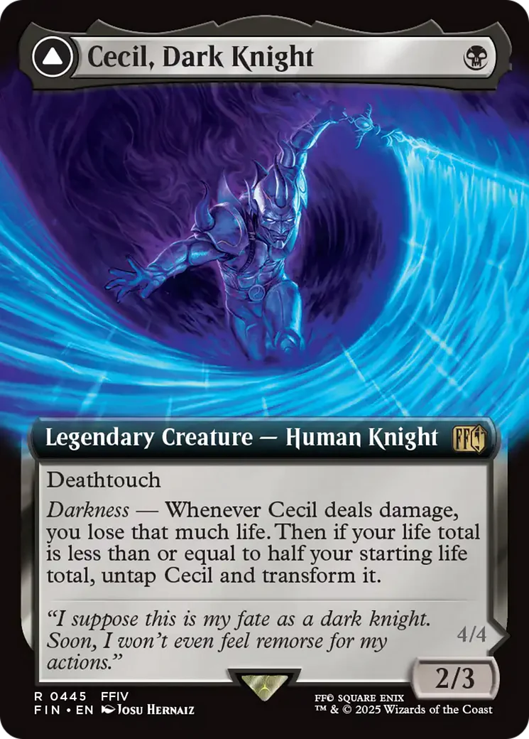 Cecil, Dark Knight // Cecil, Redeemed Paladin (FIN-445) - FINAL FANTASY: (Extended Art) Foil - Image 3