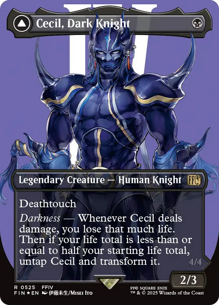 Cecil, Dark Knight // Cecil, Redeemed Paladin (FIN-525) - FINAL FANTASY (Borderless) Foil - Image 12