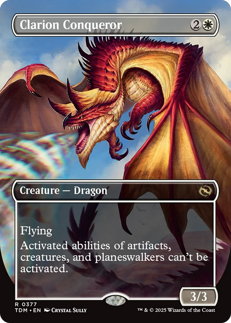 Clarion Conqueror // Clarion Conqueror (TDM-377) - Tarkir: Dragonstorm (Borderless) Foil - Image 2