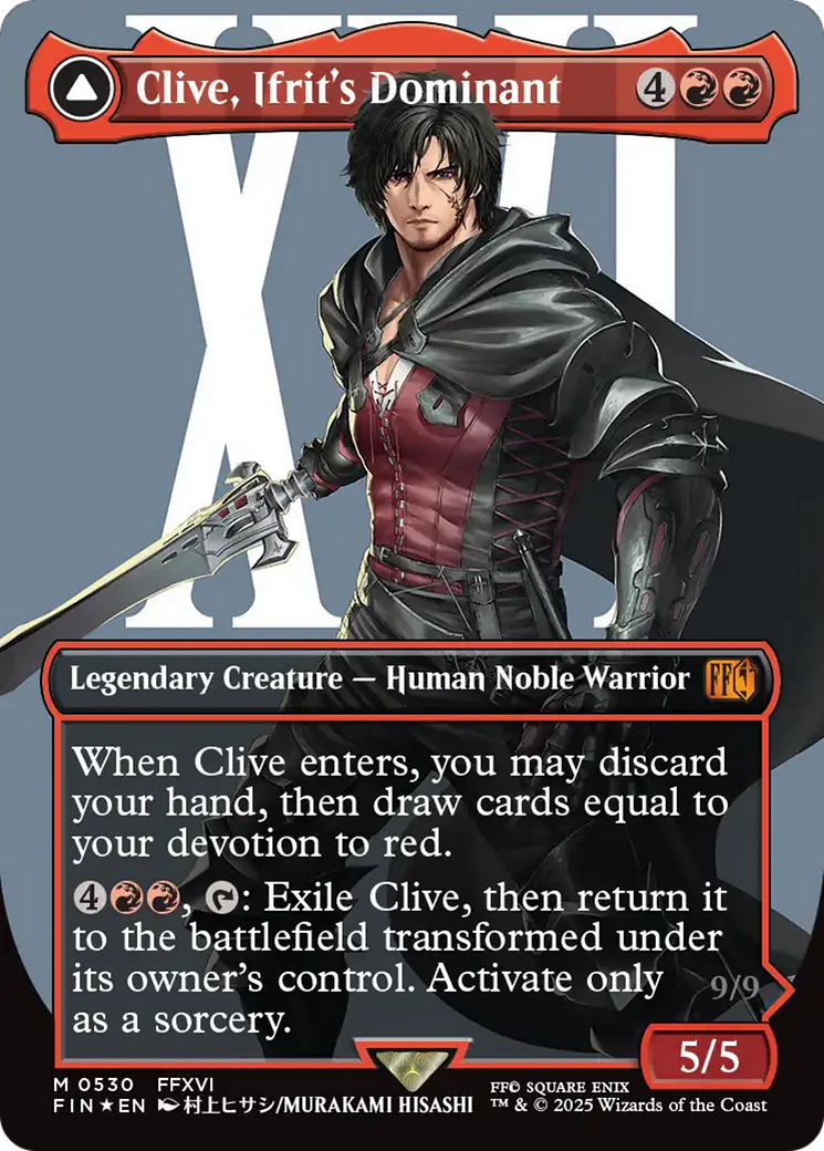 Clive, Ifrit's Dominant // Ifrit, Warden of Inferno (FIN-530) - FINAL FANTASY: (enchantment) (Borderless) Foil - Image 9