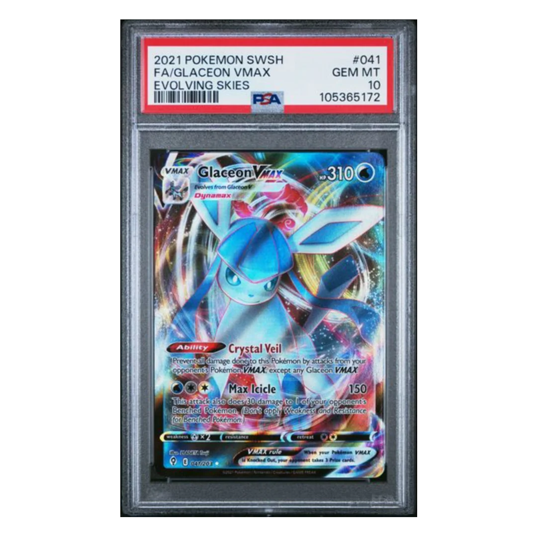 Glaceon VMAX FA Evolving Skies #041 PSA 10
