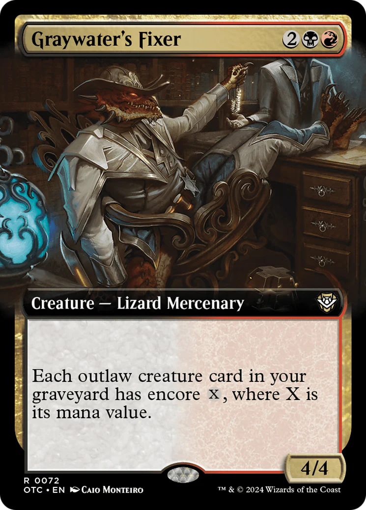 Graywater's Fixer (OTC-072) - Outlaws of Thunder Junction Commander: (Extended Art)