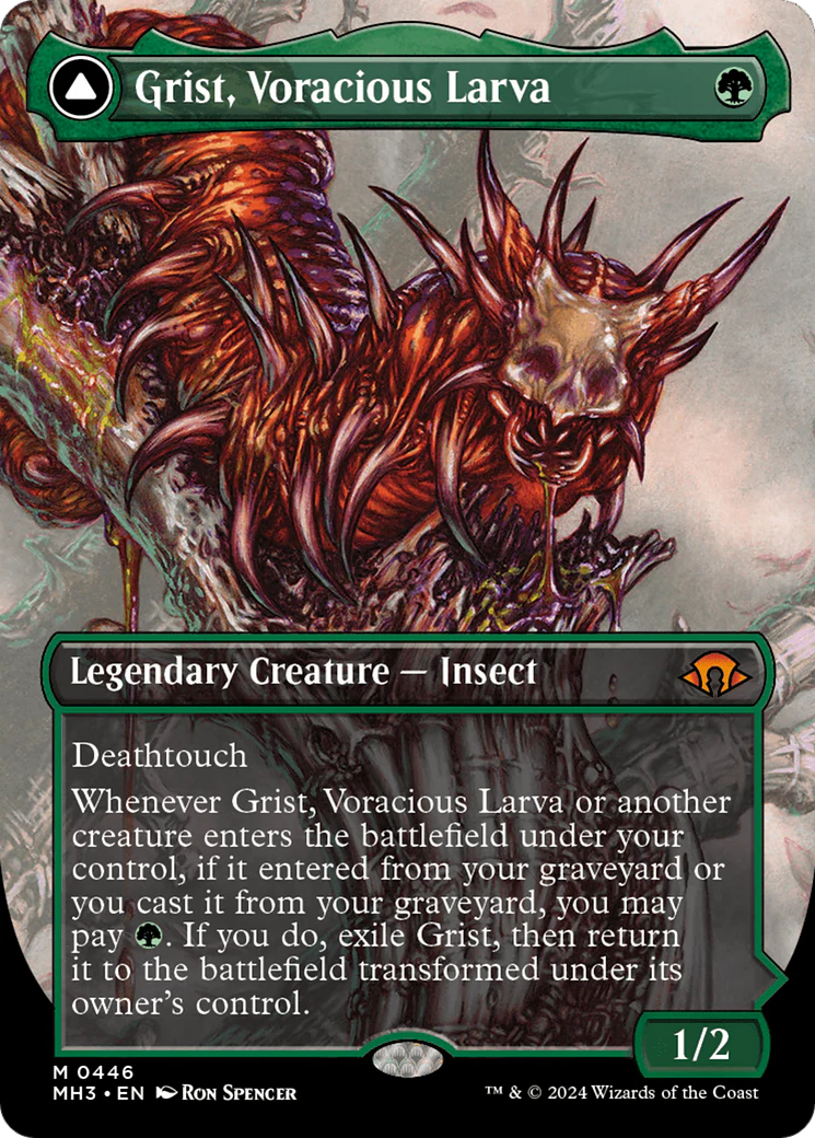 Grist, Voracious Larva (Borderless) (MH3-446) - Modern Horizons 3 (Borderless) - Image 4