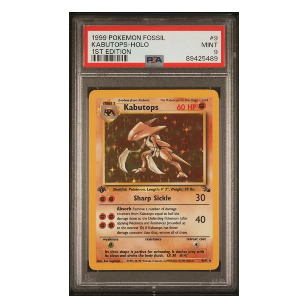Kabutops Holo Fossil #9 PSA 9