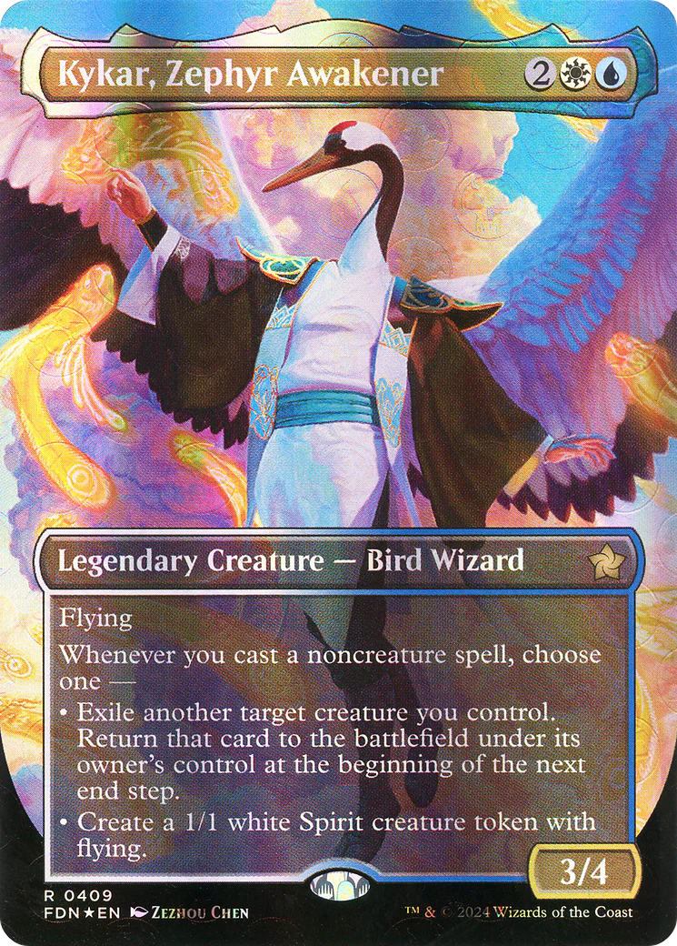 Kykar, Zephyr Awakener (FDN-409) - Foundations (Borderless) Foil
