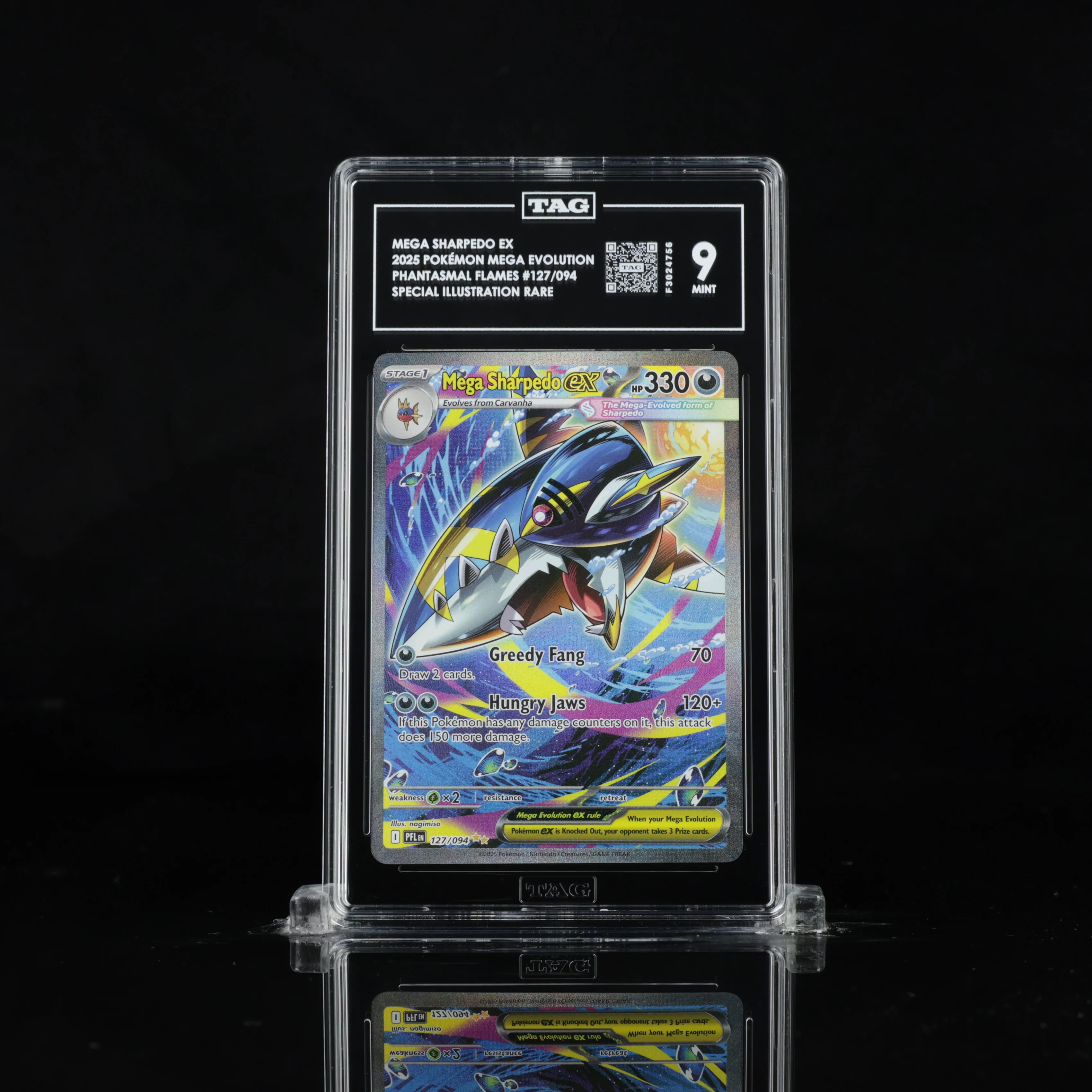 Mega Shapedo EX SIR #127 Phantasmal Flames TAG 9