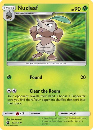 Nuzleaf 13/168 - SM  Celestial Storm