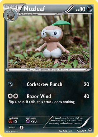 Nuzleaf 72/122 - XY  BREAKpoint Reverse Holofoil
