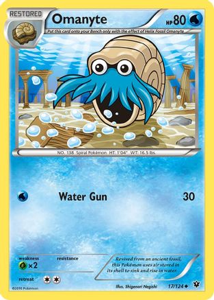 Omanyte 17/124 - XY  Fates Collide