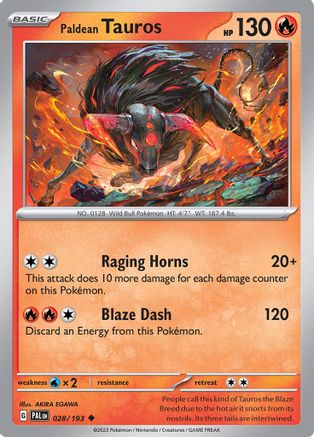 Paldean Tauros - 028/193 28 - SV02 Paldea Evolved