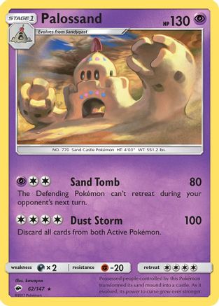 Palossand 62/147 - SM  Burning Shadows Reverse Holofoil