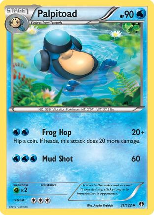 Palpitoad 34/122 - XY  BREAKpoint Reverse Holofoil