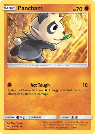 Pancham 65/131 - SM  Forbidden Light Reverse Holofoil