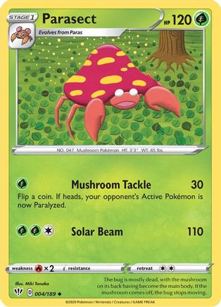 Parasect 4/189 - SWSH03 Darkness Ablaze Reverse Holofoil