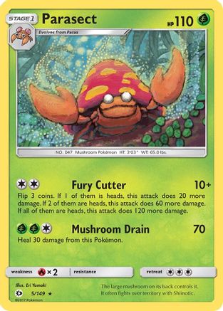 Parasect 5/149 - SM Base Set Reverse Holofoil