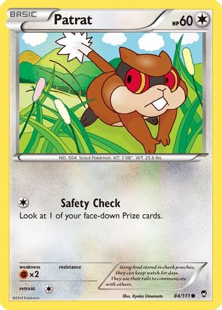 Patrat 84/111 - XY  Furious Fists Reverse Holofoil