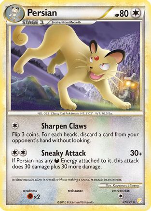 Persian 27/123 - HeartGold SoulSilver
