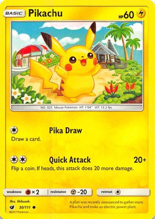 Pikachu 30/111 - SM  Crimson Invasion