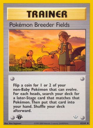 Pokemon Breeder Fields 62/64 - Neo Revelation Unlimited