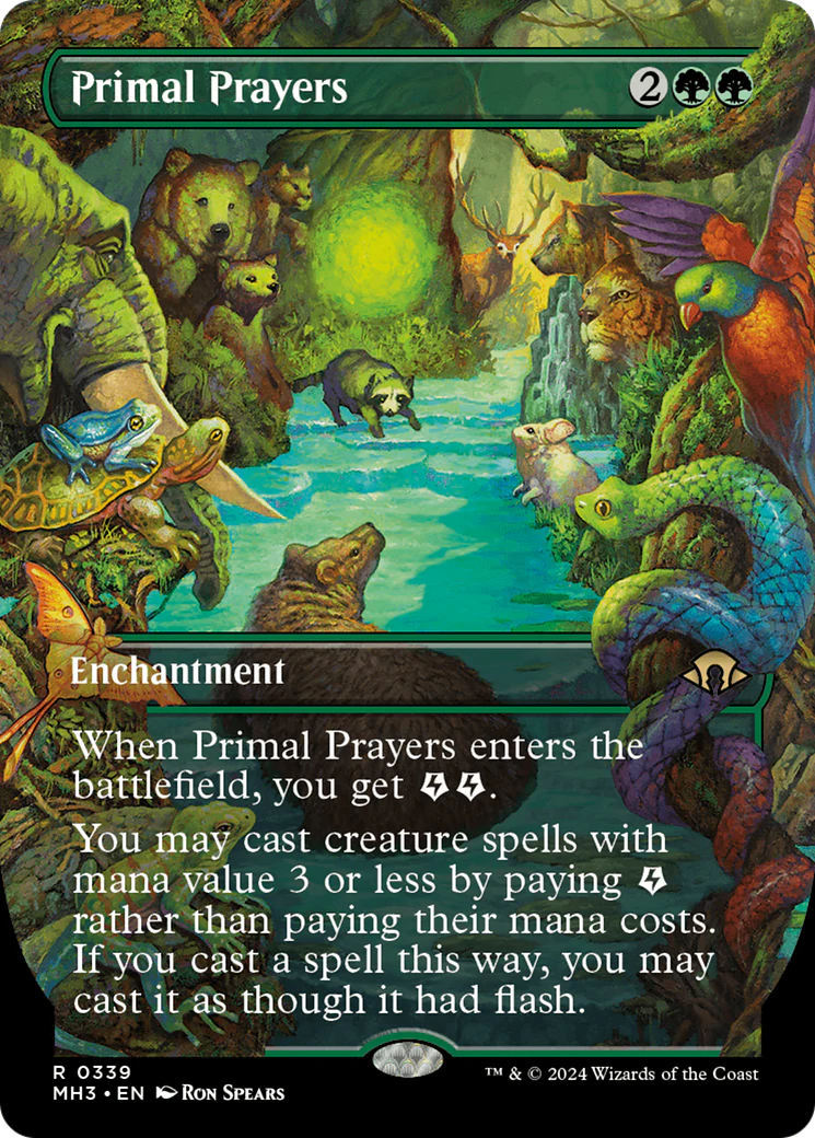 Primal Prayers (Borderless) (MH3-339) - Modern Horizons 3 (Borderless)