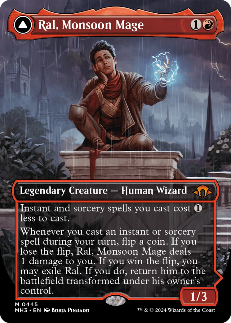 Ral, Monsoon Mage (Borderless) (MH3-445) - Modern Horizons 3 (Borderless) - Image 4