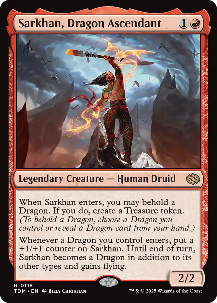 Sarkhan, Dragon Ascendant (TDM-118) - Tarkir: Dragonstorm Foil