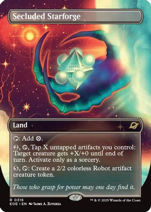 Secluded Starforge (Borderless) (EOE-316) - Edge of Eternities Foil