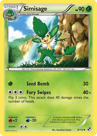 Simisage 8/114 - Black and White Reverse Holofoil