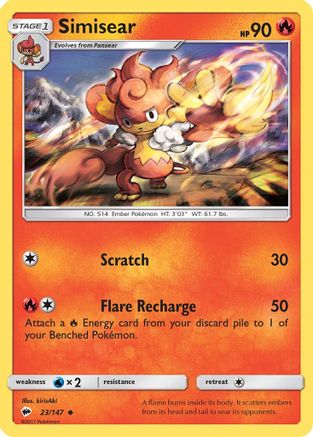 Simisear 23/147 - SM  Burning Shadows
