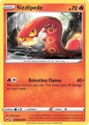 Sizzlipede (038) 38/202 - SWSH01 Sword & Shield Base Set