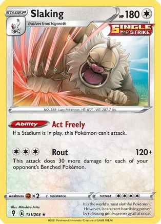 Slaking 131/203 - Evolving Skies Holofoil
