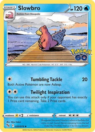 Slowbro 20/78 - Pokmon GO Reverse Holofoil