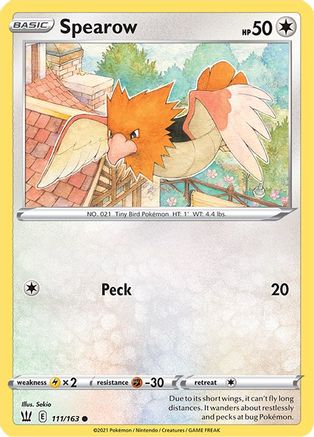 Spearow 111/163 - Battle Styles Reverse Holofoil