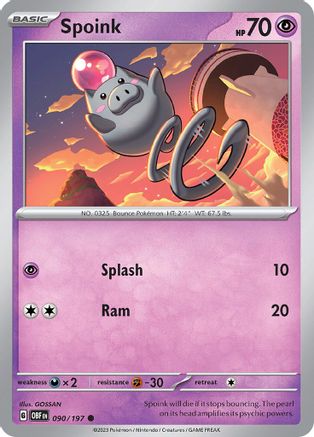 Spoink 90 - SV03 Obsidian Flames