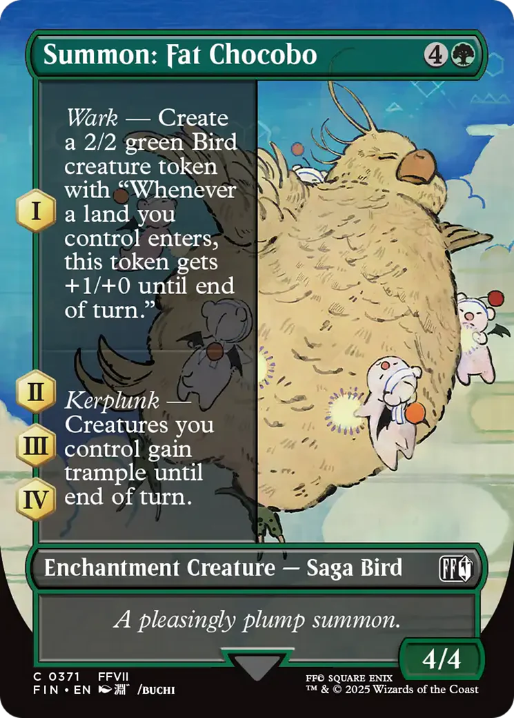 Summon: Fat Chocobo (FIN-371) - FINAL FANTASY: (enchantment) (Borderless)