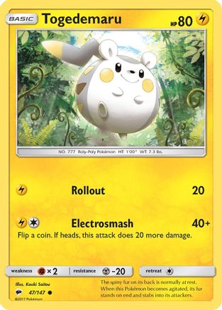 Togedemaru 47/147 - Burning Shadows