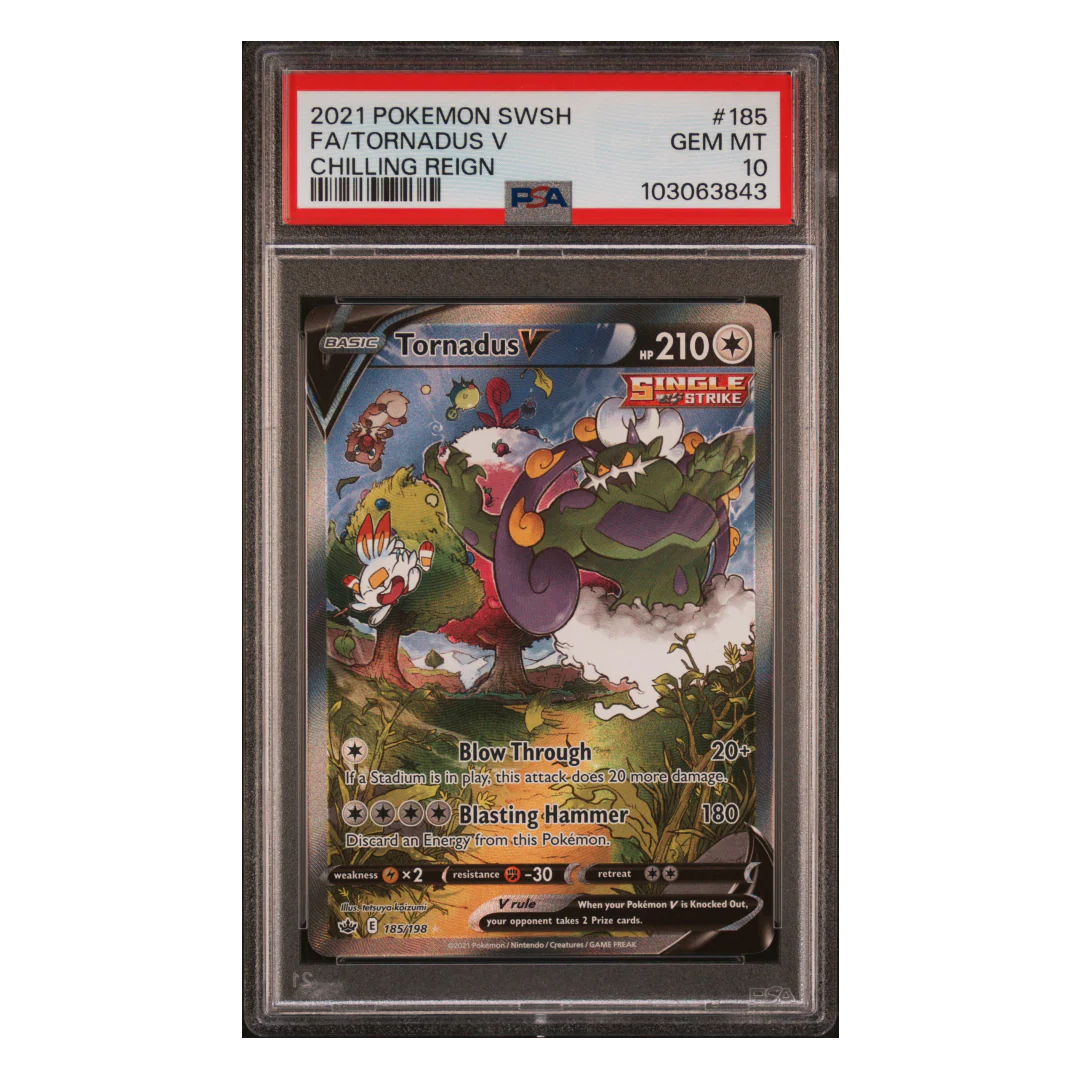 Tornadus V Alternate Art Chilling Reign #185 PSA 10