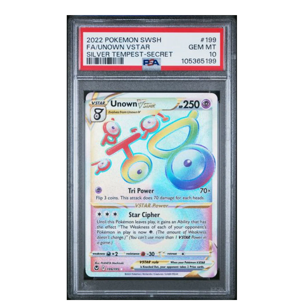 Unown VTSAR Silver Tempest #199 PSA 10