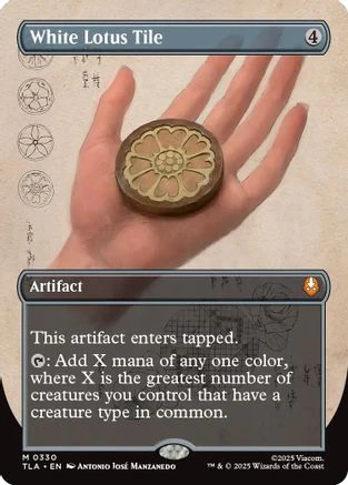 White Lotus Tile (Borderless) (TLA-330) - Avatar: The Last Airbender Foil